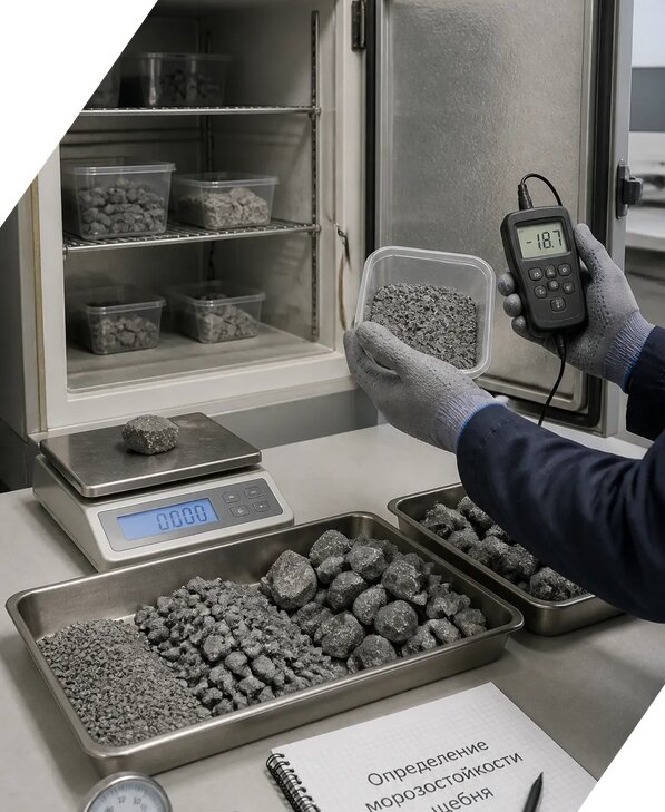 Определение морозостойкости щебня в Азнакаеве от 3592 р. | ЭкспертизаРоссия