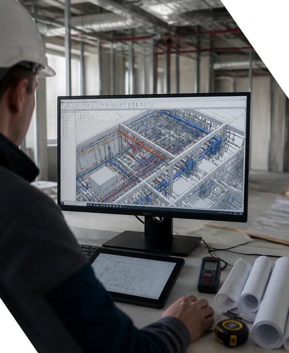 Создание BIM модели инженерных сетей для объектов в Азнакаеве